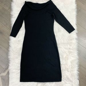 Cowl Neck Career Dress Rayon Blend 3/4 Sleeve XS